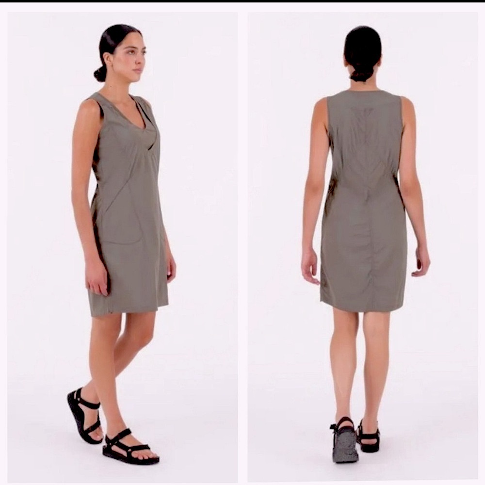 INDYGENA WOMEN SLEEVELESS ACTIVEWEAR UPF 50+ CASUAL LIIKE III DRESS AGATHE BROWN